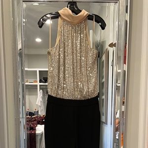 Ramy Brook Sequin halter jumpsuit size 4
